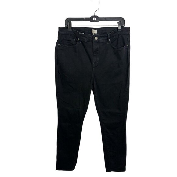 NYDJ Not Your Daughters Women’s Size 14 Jeans Lift Tuck Skinny Black Denim - Picture 1 of 13